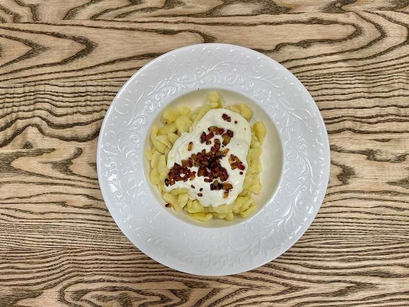 Brynzové halušky se slaninou