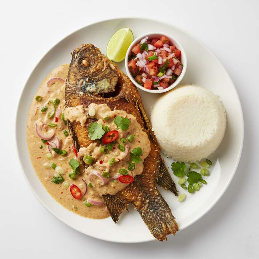 Whole Tilapia (Wet, Dry or in Coconut Sauce) & Ugali