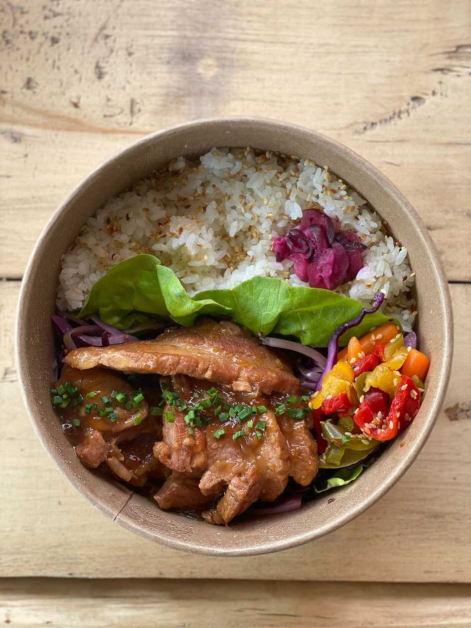 Ginger pork Bento