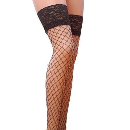 Passion Kabaretky Large Black Pantyhose, M/L, ST021