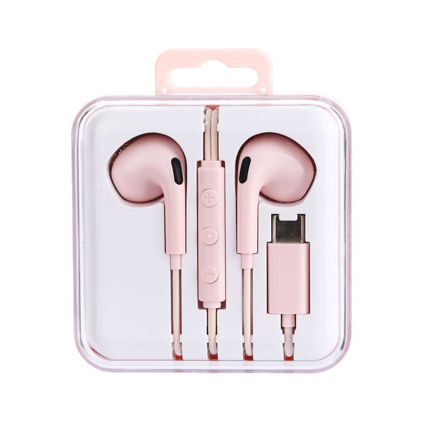 Moonlight Series Type-C in-Ear Earphones Model: 6311#(Pink)