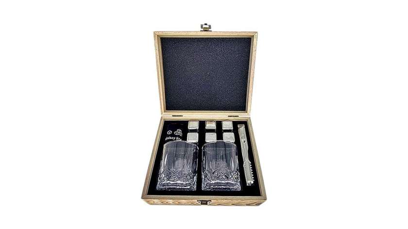 Whisky Stones Stainless Steel And Glasses Gift Set