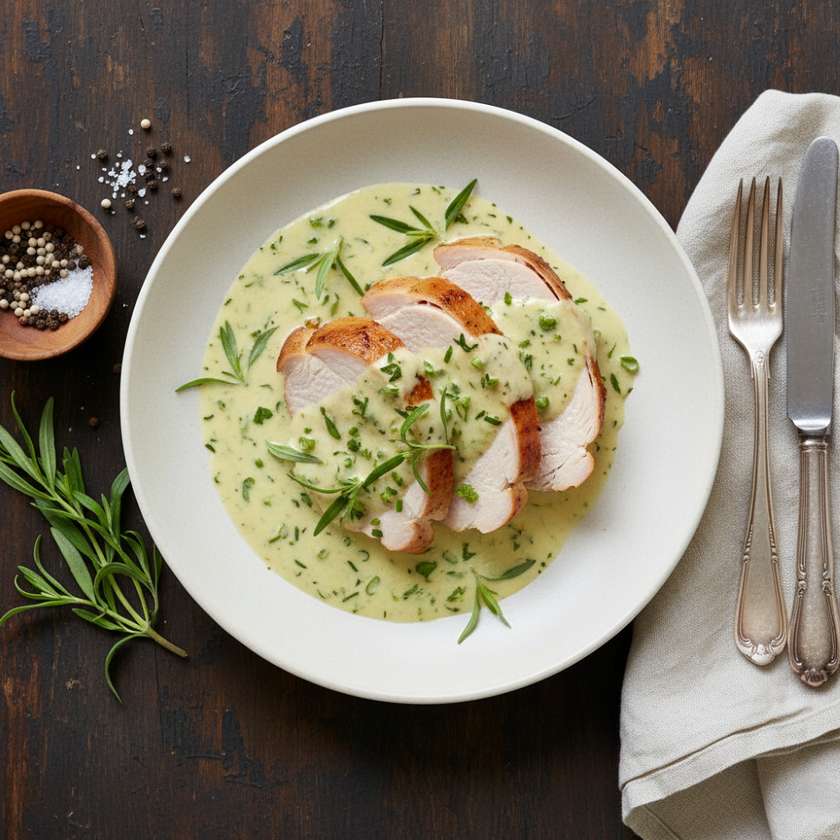 Turkey Breast in Wine and Tarragon Sauce