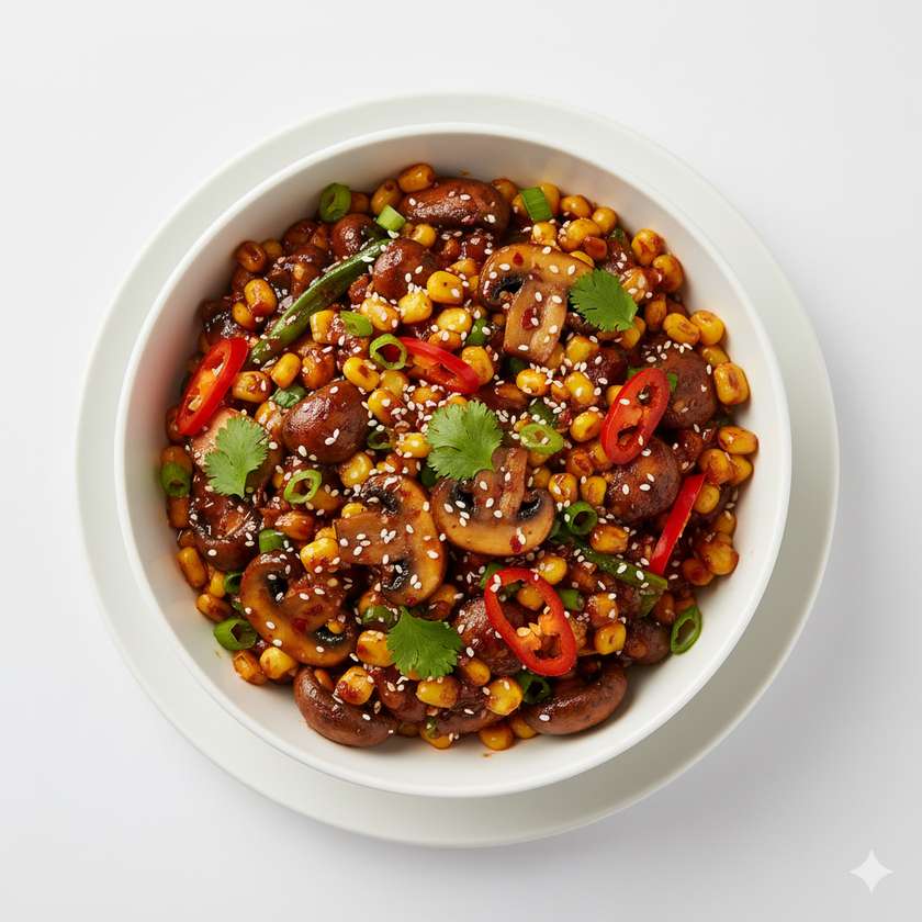 Chilly Corn with Mushrooms