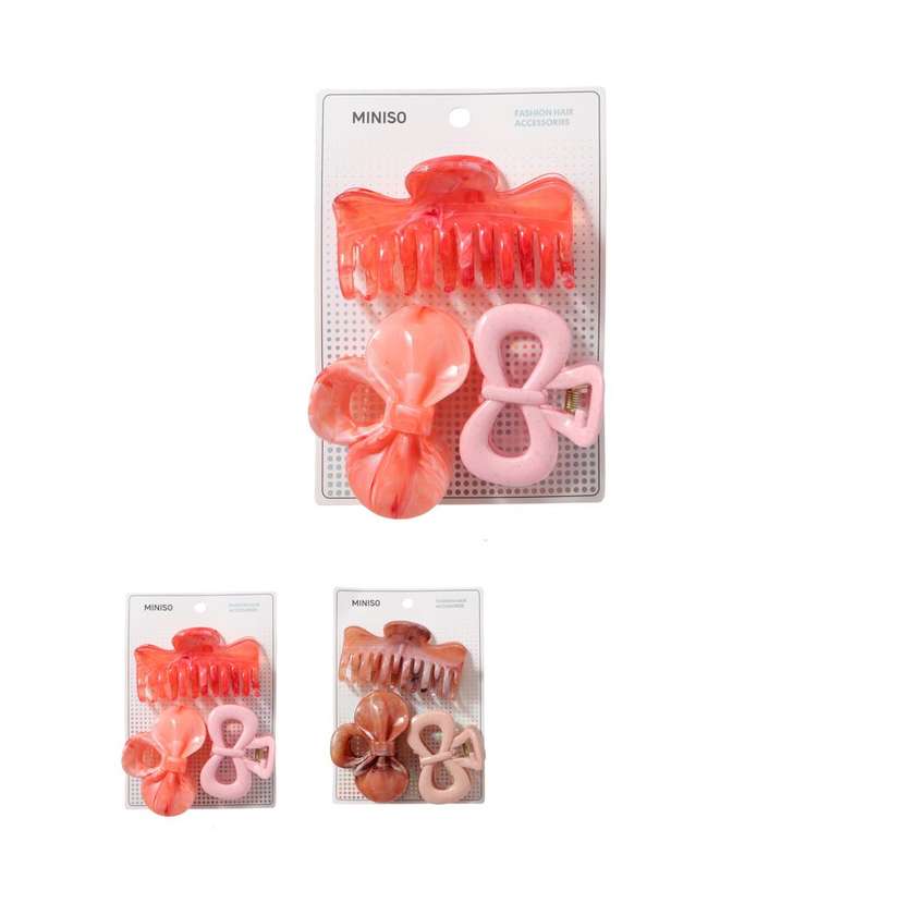 Bowknot Hair Claw Clips (3 pcs)