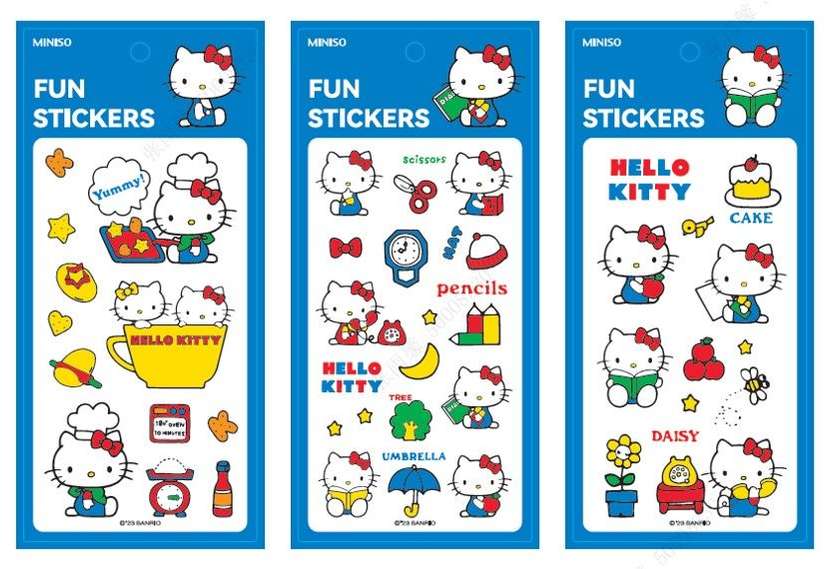 Hello Kitty Fun School Season Series Stickers (B) (3 Assorted Models)