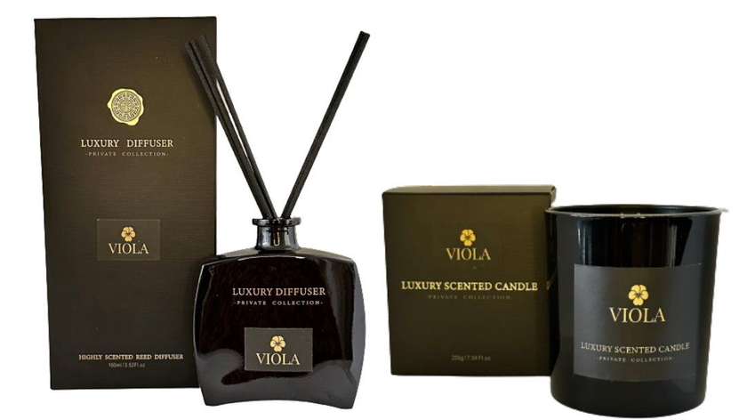 Viola Candle + Reed Diffuser The Noires <3