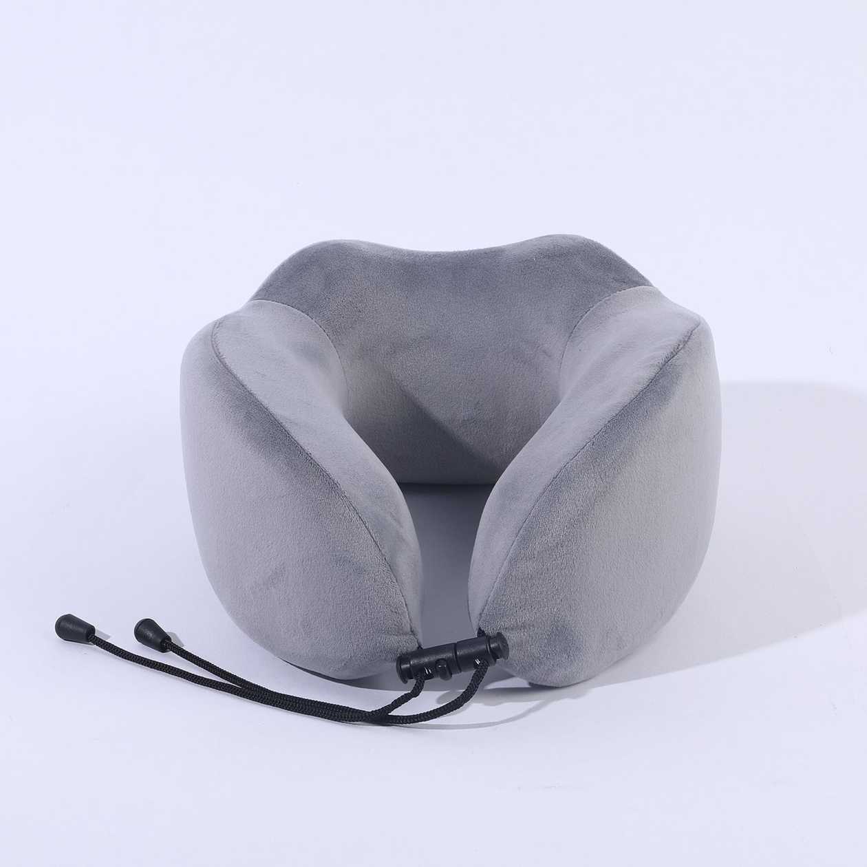 Business Series Adjustable Memory Foam Neck Pillow(Gray)