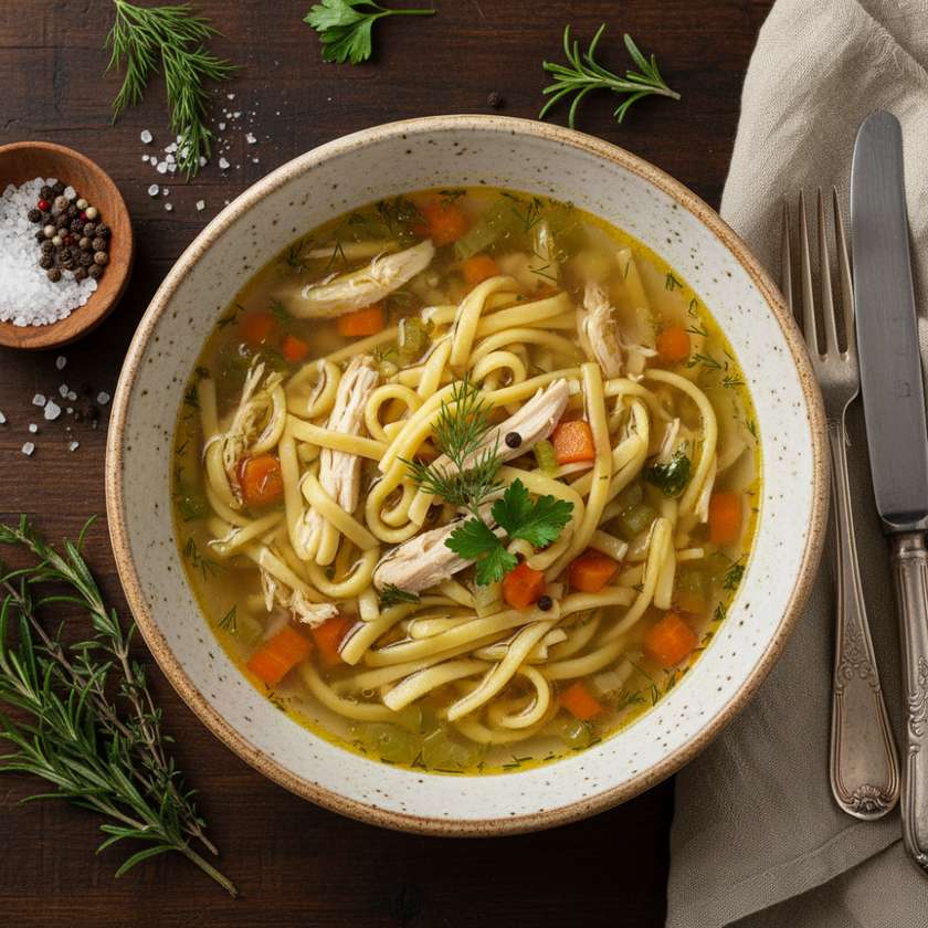 Chicken Soup with Homemade Noodles