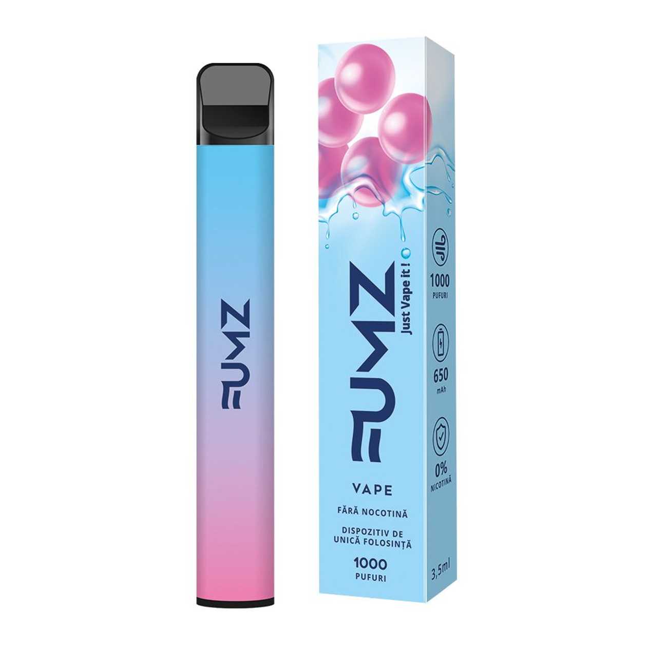 FUMZ VAPAT 0%NICOTINA BUBBLE GUM1800 PUF