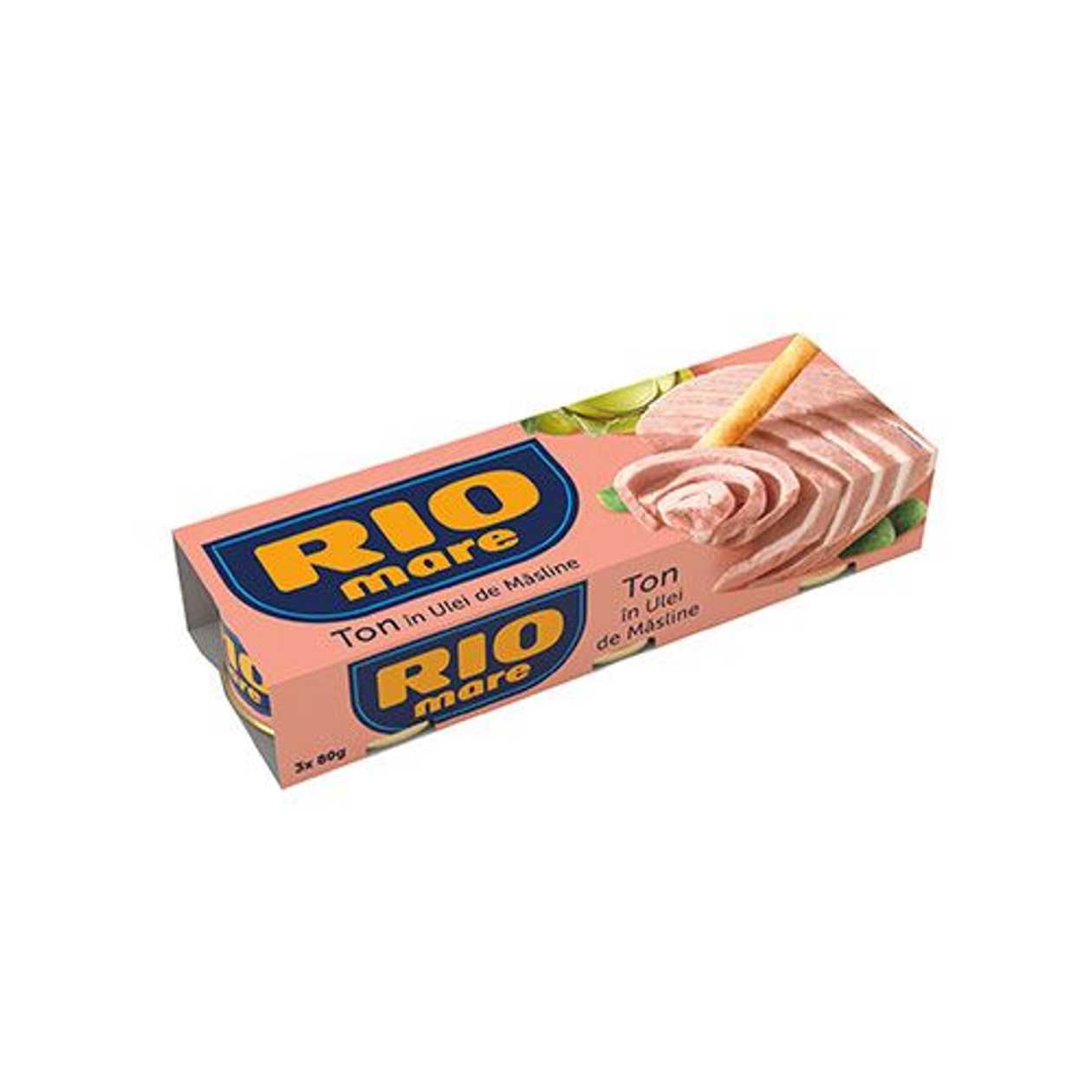 RIO MARE TON IN ULEI MASLINE 3X80G