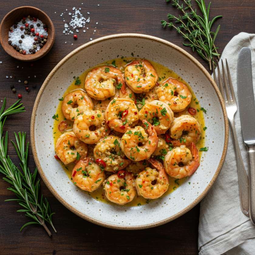 Shrimps in Butter Sauce