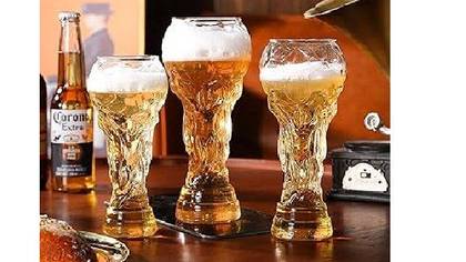 4Pcs Football Beer Glass 450Ml