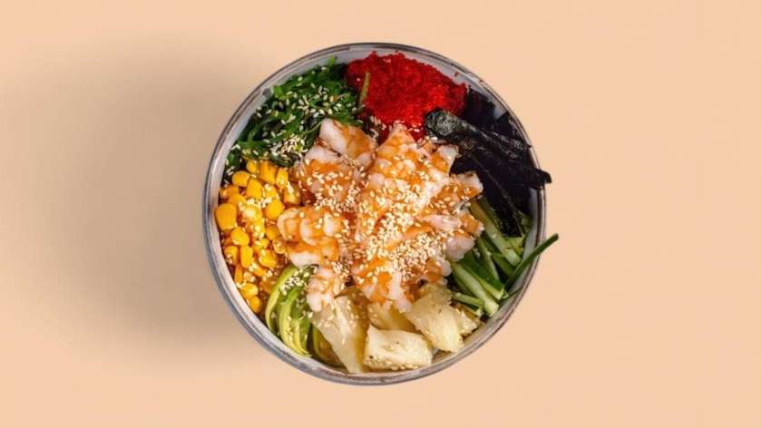Poke with shrimp