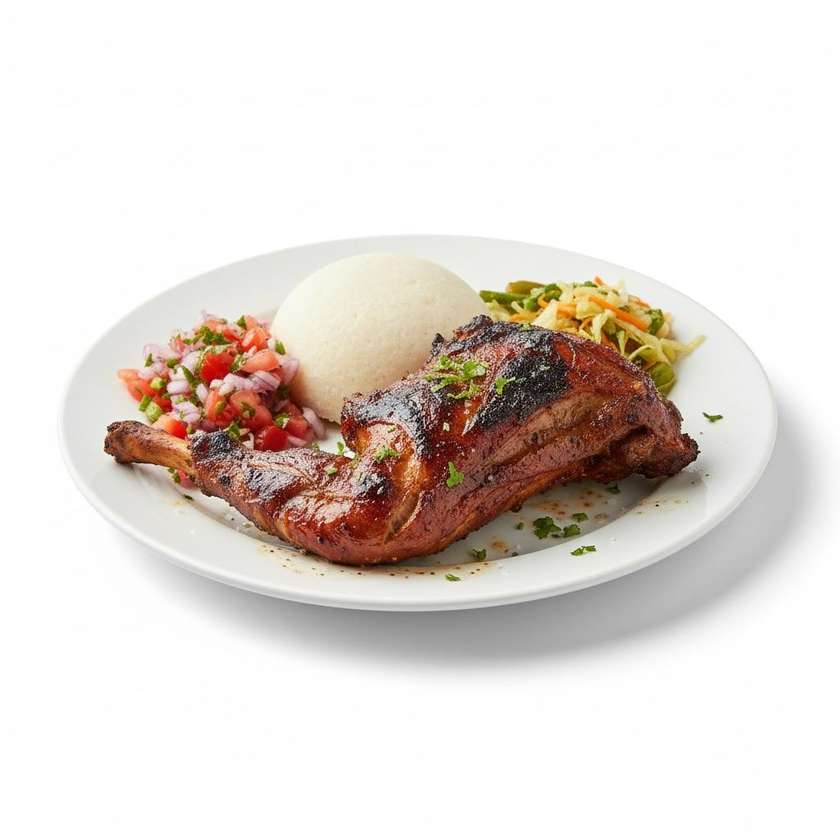 Goat Choma (All Served with 1 Portion of Ugali & Kachumbari/Veg) Arm