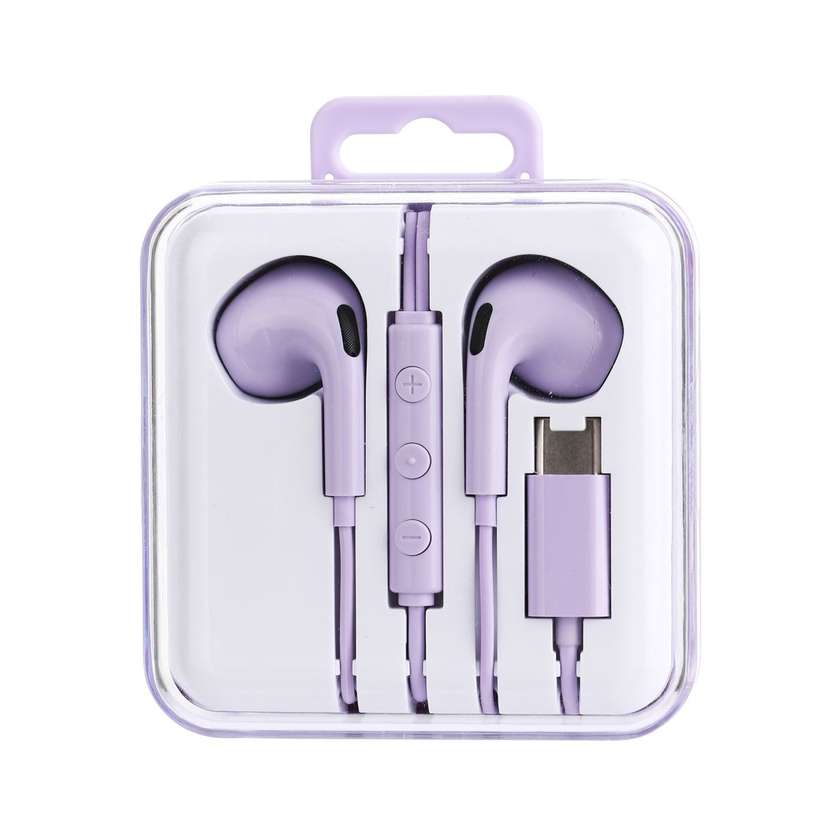 Moonlight Series Type-C in-Ear Earphones Model: 6311#(Purple)