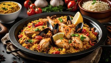 Rice with Seafood & Chicken