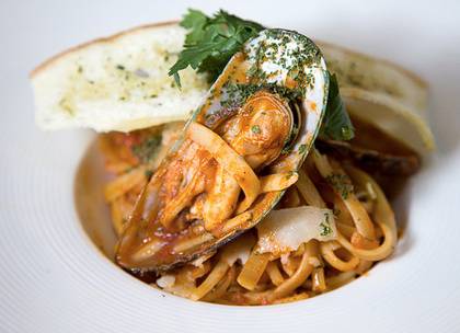 Spaghetti Aglio Olio With Mussels & Octopus