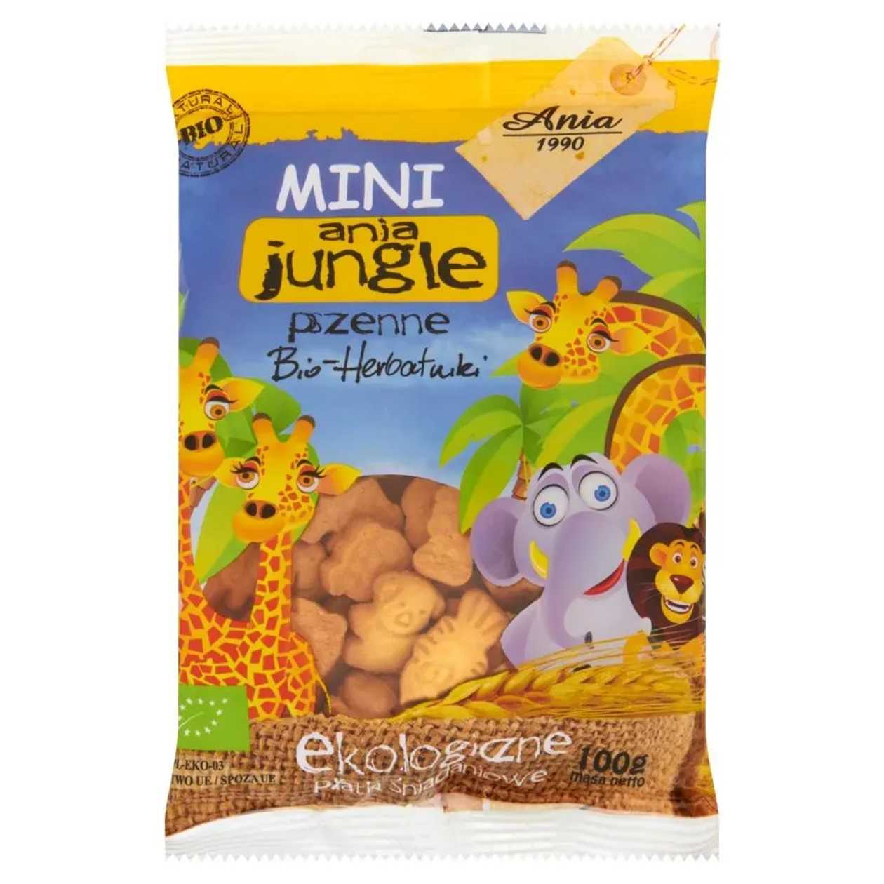 Ania Mini ania jungle wheat Organic biscuits Organic breakfast cereals 100 g
