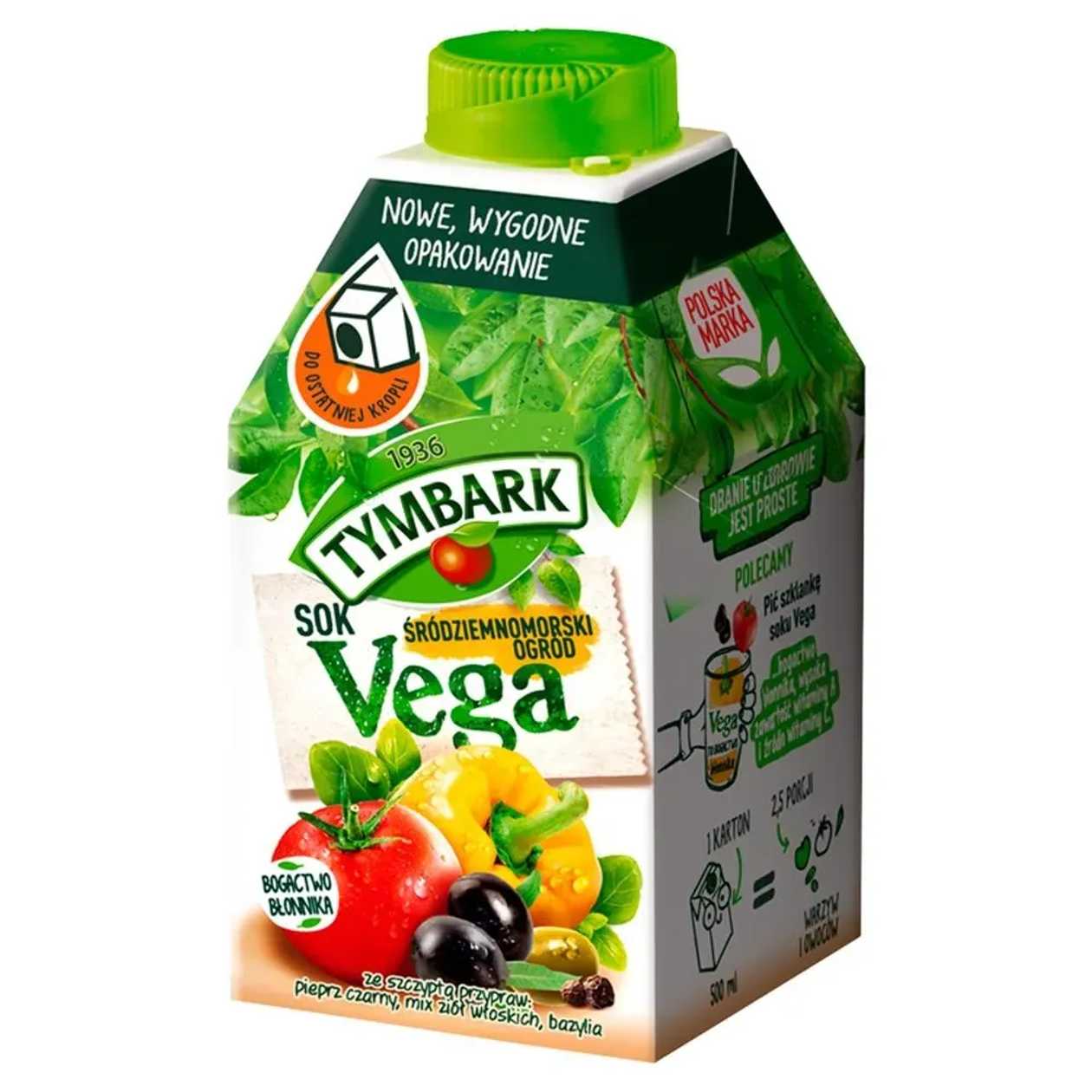 Tymbark Vega Vegetable and fruit juice Mediterranean garden 500 ml