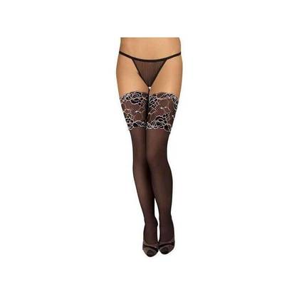 Hold-up Stockings With Wide Lace 6462, size S/M