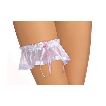 White and Pink Garter, OS, 6478