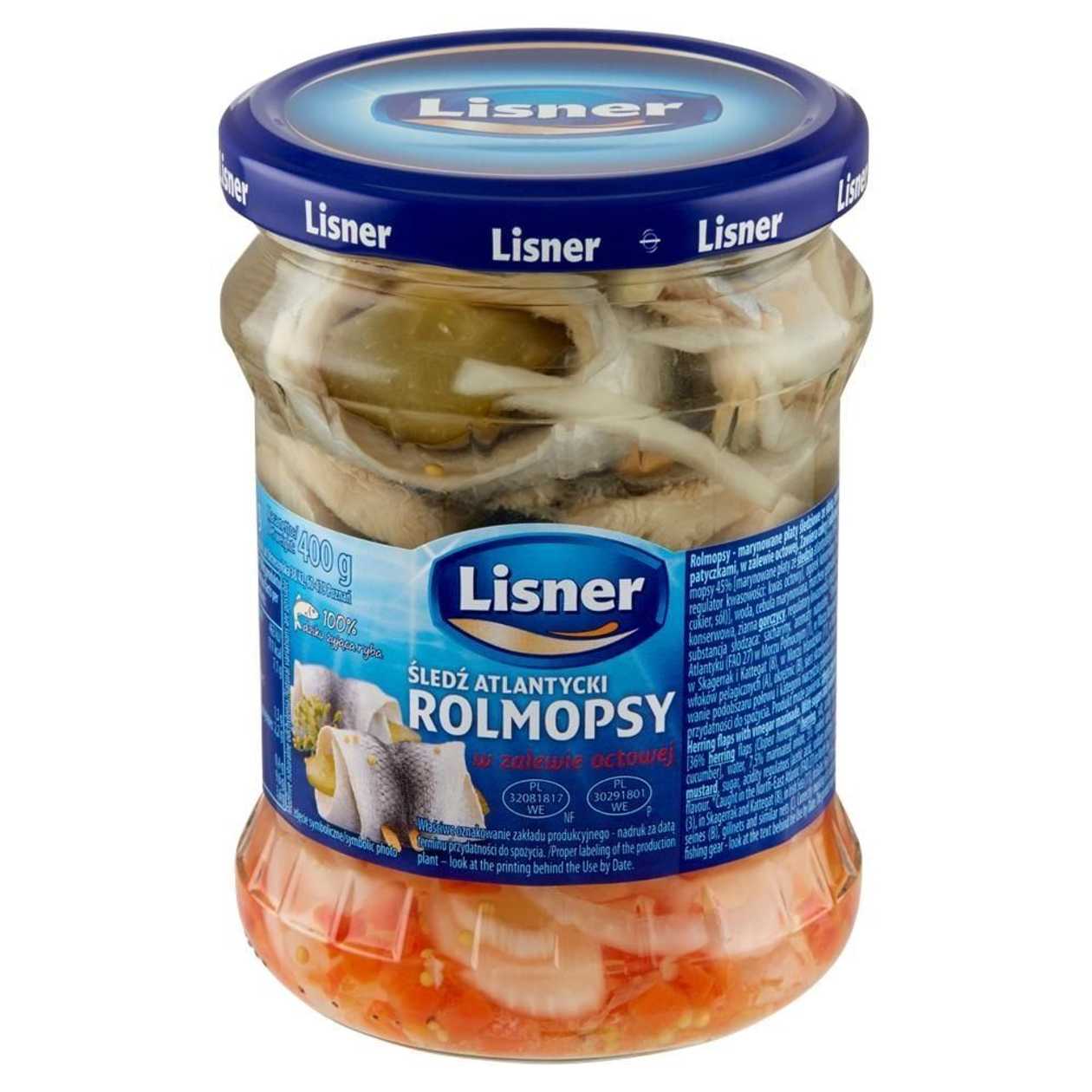 Lisner Atlantic Herring Rolmops in vinegar marinade 400 g