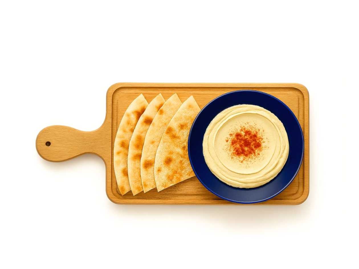 Hummus Chilli & Homemade Bread From Oven