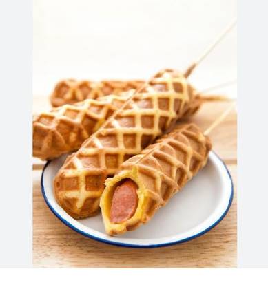 Waffle hot dog
