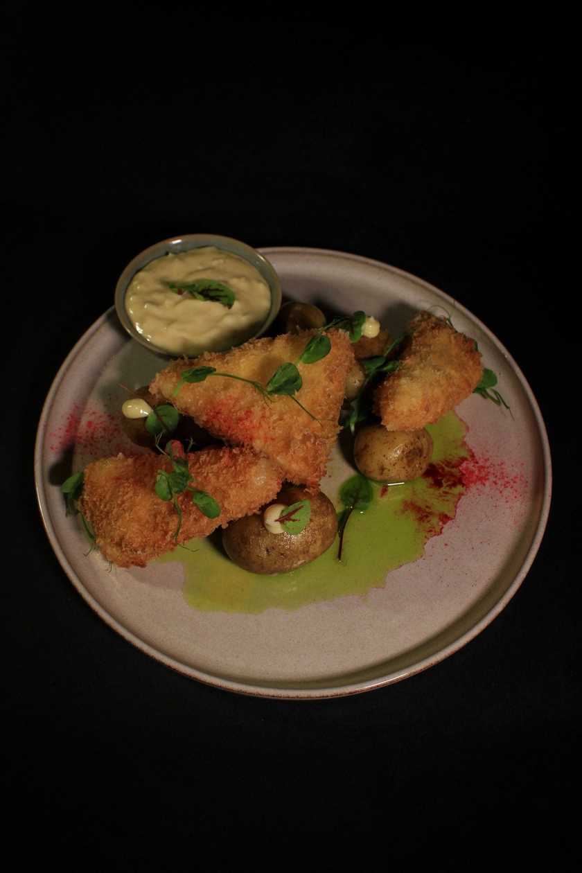 Cheese in panko breadcrumbs