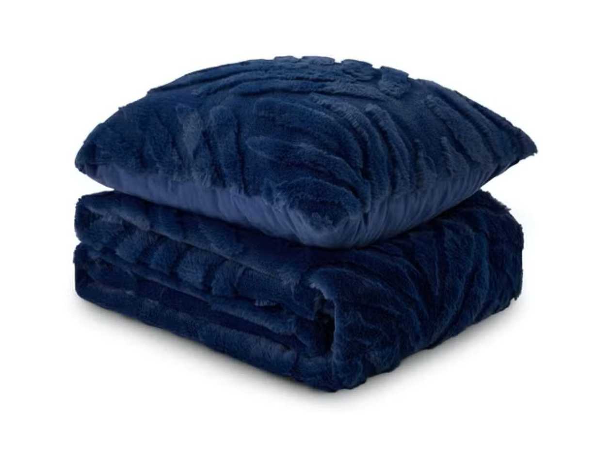 DORMEO WARM HUG SET 2025, DARK BLUE, 200X200