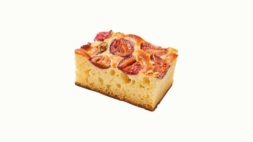 Plum on Butter Sponge Cake