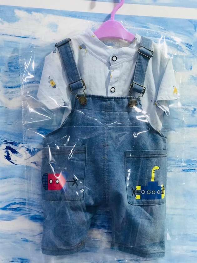 👦✨ Boys’ Denim Overall Set