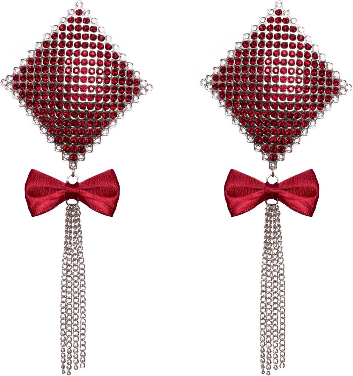 Cottelli Lingerie Chantal red rhinestone pasties