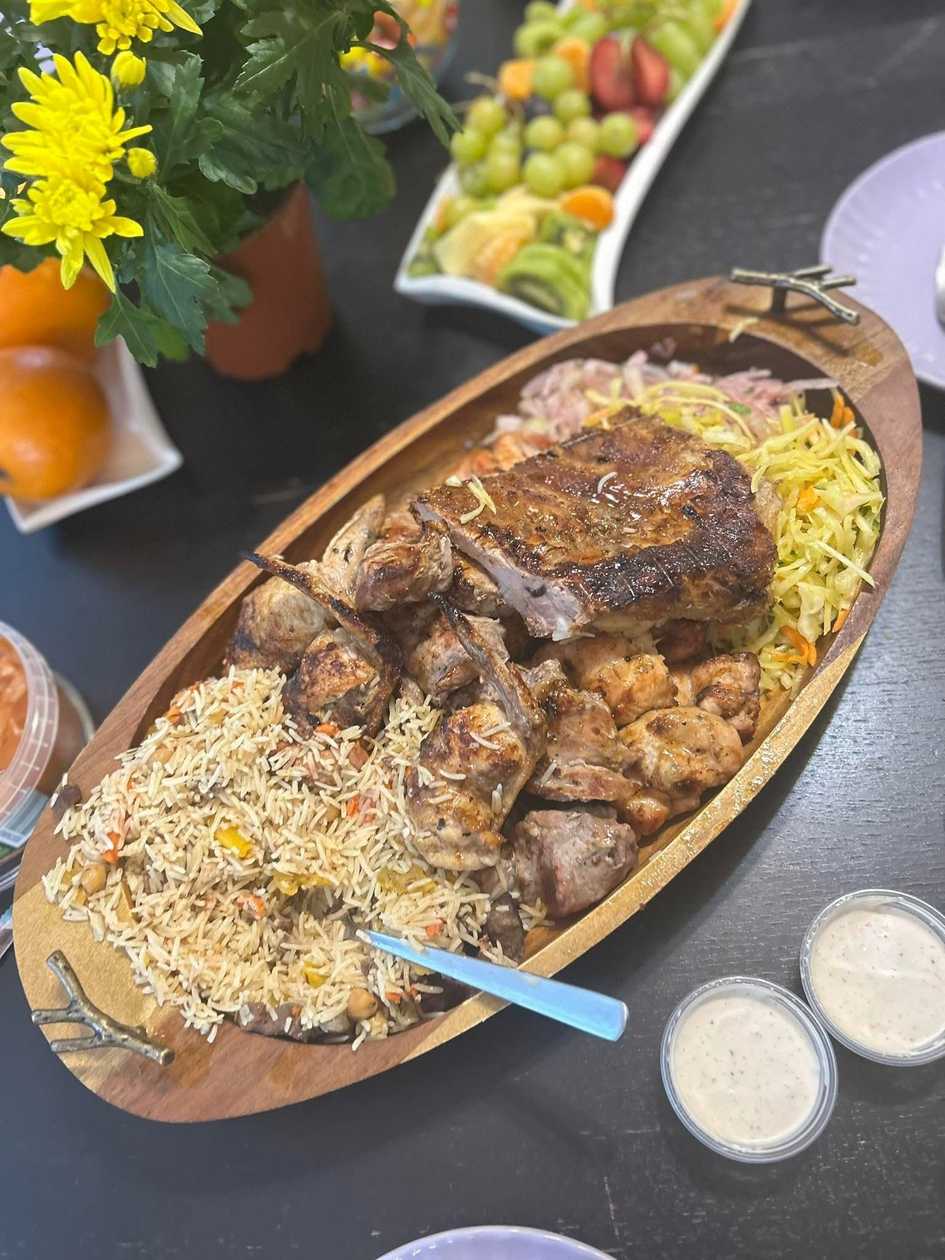 Grill Mix Plate with Plov