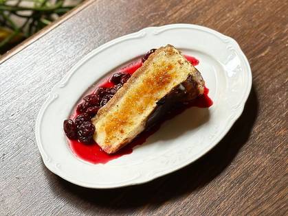 Cheesecake with Cherry Confit