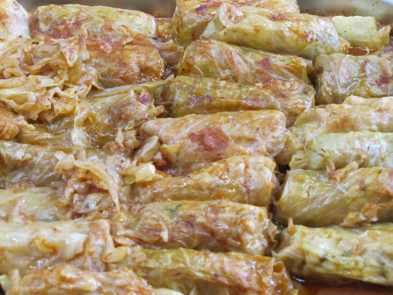 Sarmale (Vegan) with Mămăligă