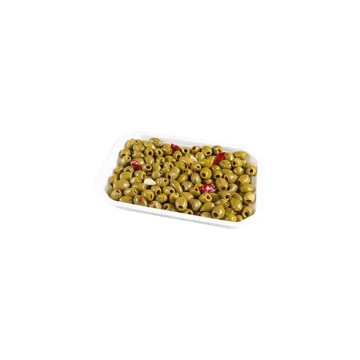 BUSCEMA Green Pitted Olives in Sunflower Oil. 200g