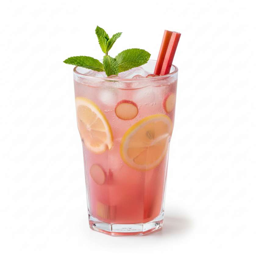 Homemade Rhubarb Lemonade