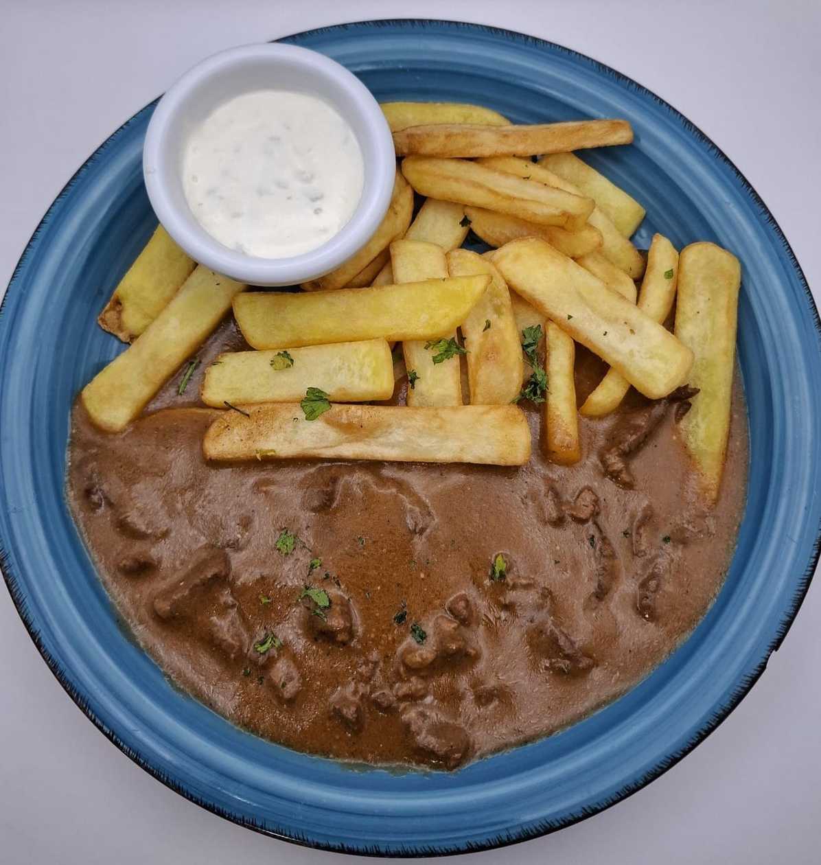 Menu 5 – Beef Stroganoff, Steak Fries, Tartar Sauce