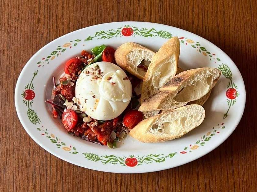 Burrata with Shrimp Inside
