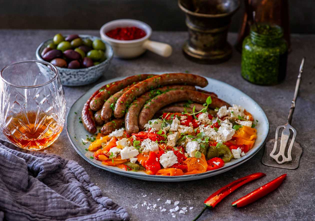 Grilled Sausages with Mulgikapsad and Boiled Potatoes