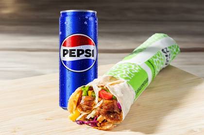 MENIU SHAORMA MIXT (pui-vita-curcan-oaie) CU PEPSI