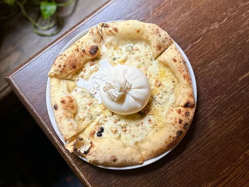 Cheese board with burrata