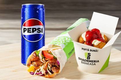 MENIU SHAORMA VITA-CURCAN-OAIE CU PAPANASI & PEPSI