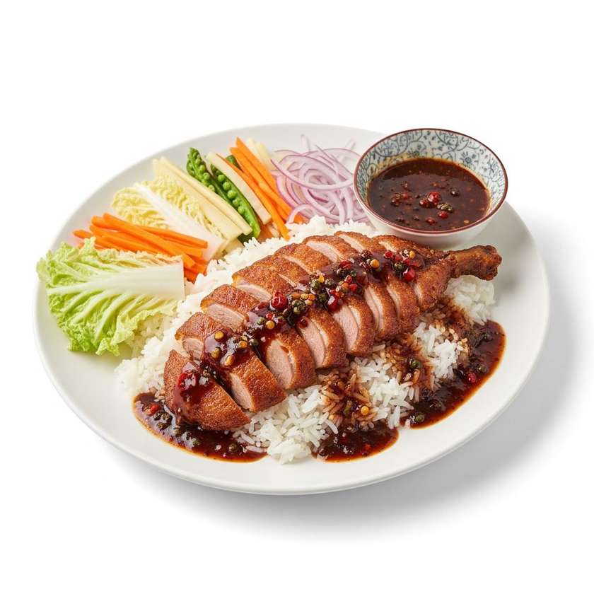 Kachna po sečuánsku, rýže