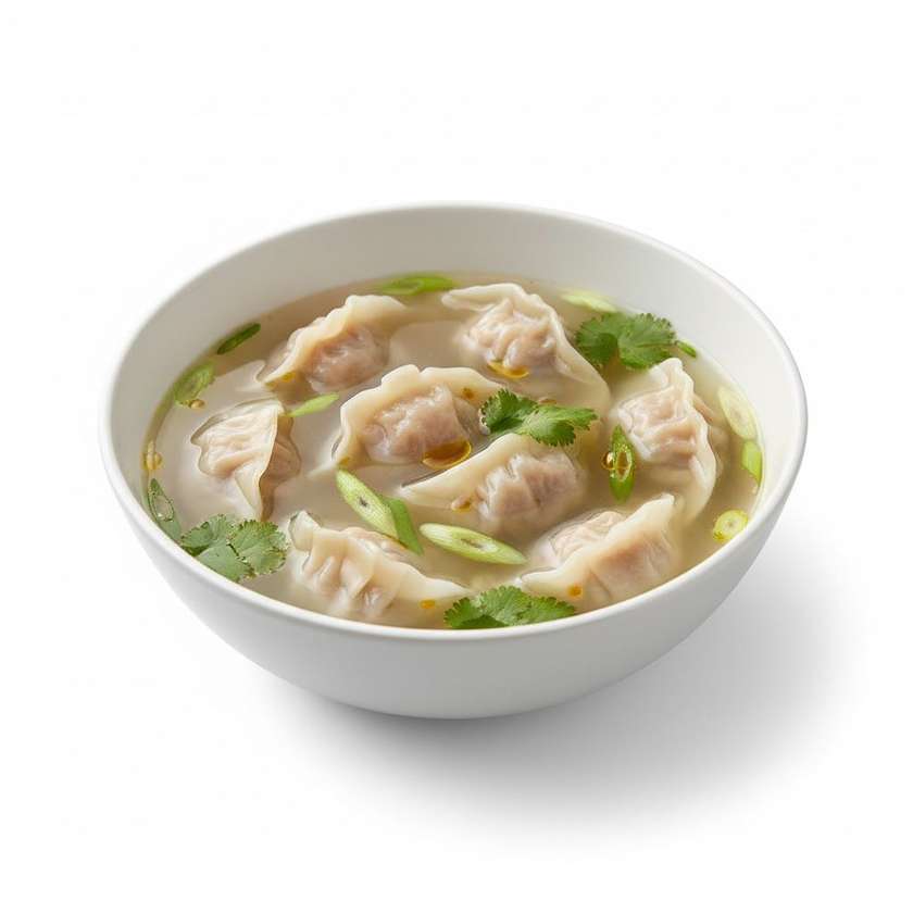 Polévka chun-tun s masovými taštičkami