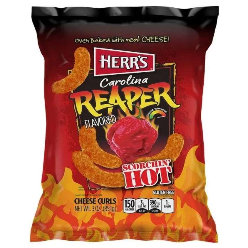 Herr's Carolina Reaper Cheese Curls - Cheese and Chili Pepper 170g