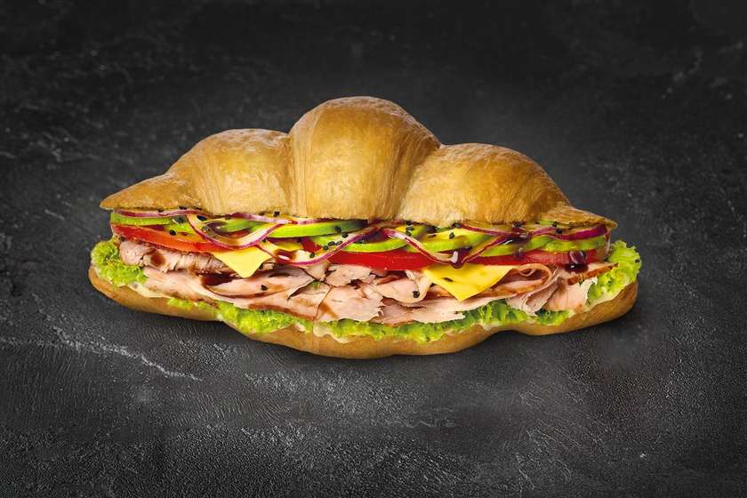 Croissant with Turkey and Avocado