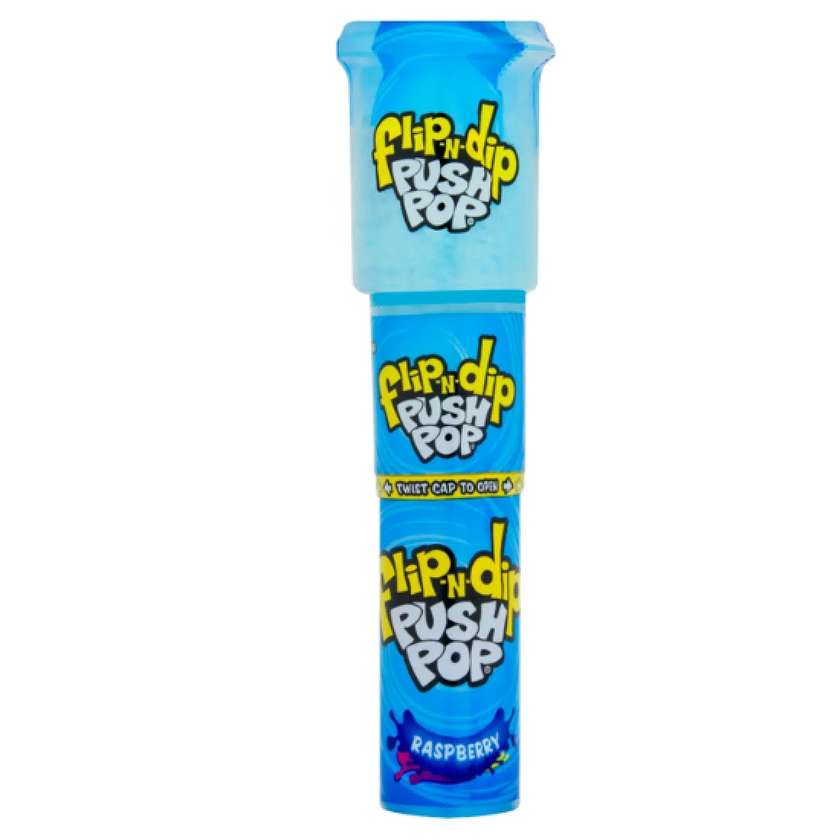Bazooka Push Pop Flip-N-Dip Raspberry 25g
